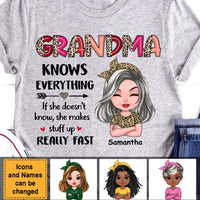 Personalized Grandma Knows Everything Shirt - Hoodie - Sweatshirt 23943 thumb 1