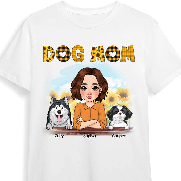 Personalized Dog Mom Yellow Pattern Shirt - Hoodie - Sweatshirt 23945 1