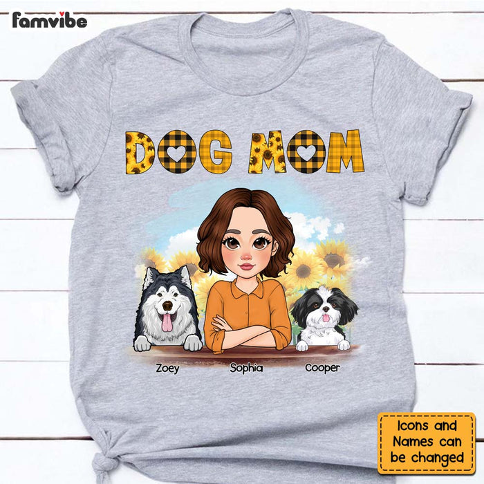 Personalized Dog Mom Yellow Pattern Shirt - Hoodie - Sweatshirt 23945 1