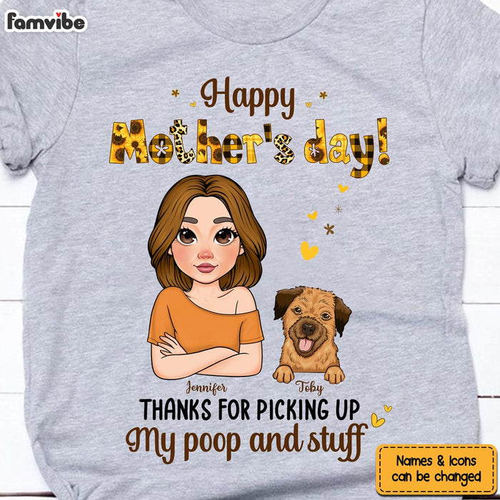 Personalized Thanks For Picking Up My Poop And Stuff  Yellow Pattern Shirt - Hoodie - Sweatshirt 23949 1