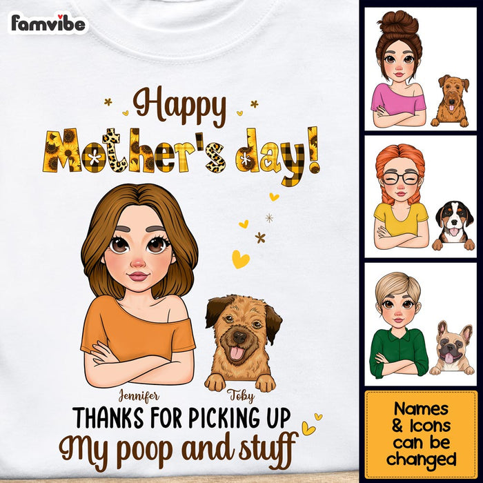 Personalized Thanks For Picking Up My Poop And Stuff  Yellow Pattern Shirt - Hoodie - Sweatshirt 23949 1