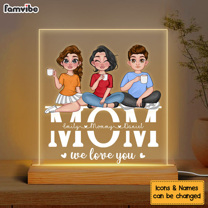 Personalized Gift For Mom We Love You Plaque LED Lamp Night Light 23953 1