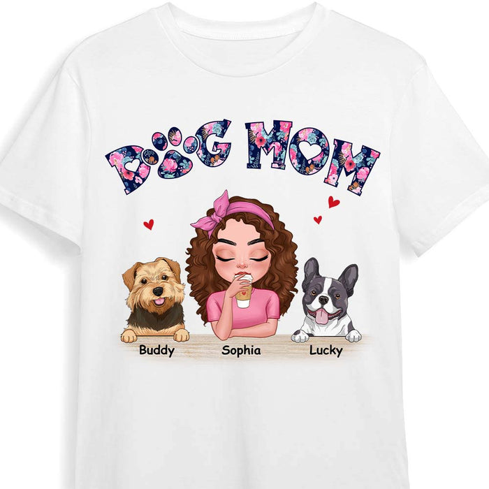 Personalized Dog Mom Floral Shirt - Hoodie - Sweatshirt 23960 1
