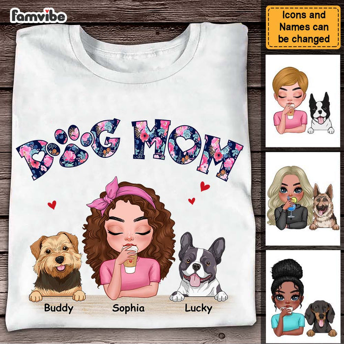 Personalized Dog Mom Floral Shirt - Hoodie - Sweatshirt 23960 1