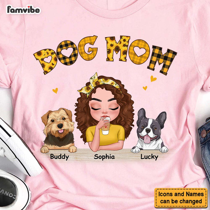 Personalized Dog Mom Sunflower Shirt - Hoodie - Sweatshirt 23963 1