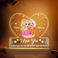 Personalized Gift I Love you Higher Than The Sky And Deeper Than The Ocean Plaque LED Lamp Night Light 23967 thumb 1