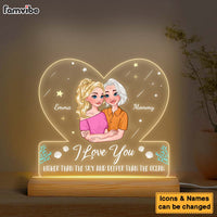 Personalized Gift I Love you Higher Than The Sky And Deeper Than The Ocean Plaque LED Lamp Night Light 23967 thumb 1