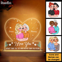 Personalized Gift I Love you Higher Than The Sky And Deeper Than The Ocean Plaque LED Lamp Night Light 23967 thumb 1