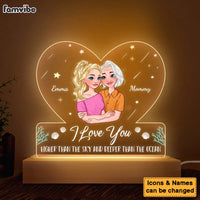 Personalized Gift I Love you Higher Than The Sky And Deeper Than The Ocean Plaque LED Lamp Night Light 23967 thumb 1