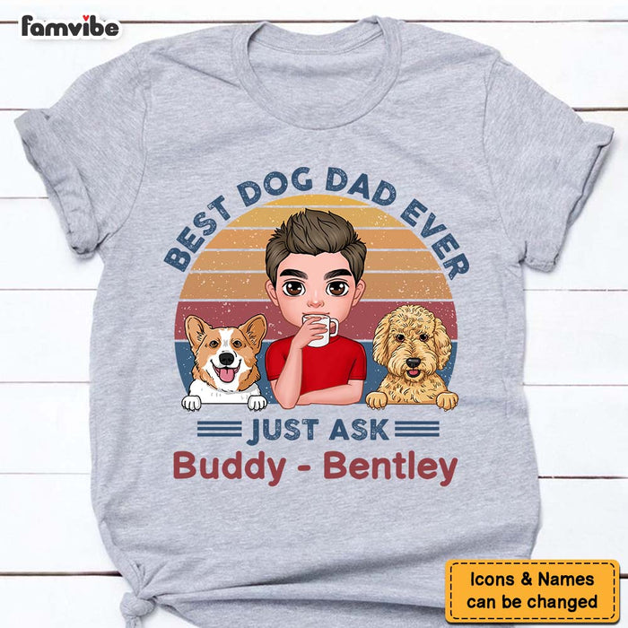 Personalized Gift for Dog Dad Retro Shirt - Hoodie - Sweatshirt 23968 1