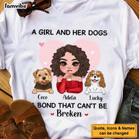 Personalized A Girl And Her Dog A Bond Can't Be Broken Shirt - Hoodie - Sweatshirt 23969 thumb 1