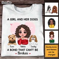 Personalized A Girl And Her Dog A Bond Can't Be Broken Shirt - Hoodie - Sweatshirt 23969 thumb 1