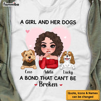 Personalized A Girl And Her Dog A Bond Can't Be Broken Shirt - Hoodie - Sweatshirt 23969 thumb 1