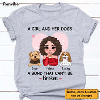 Personalized A Girl And Her Dog A Bond Can't Be Broken Shirt - Hoodie - Sweatshirt 23969 thumb 1
