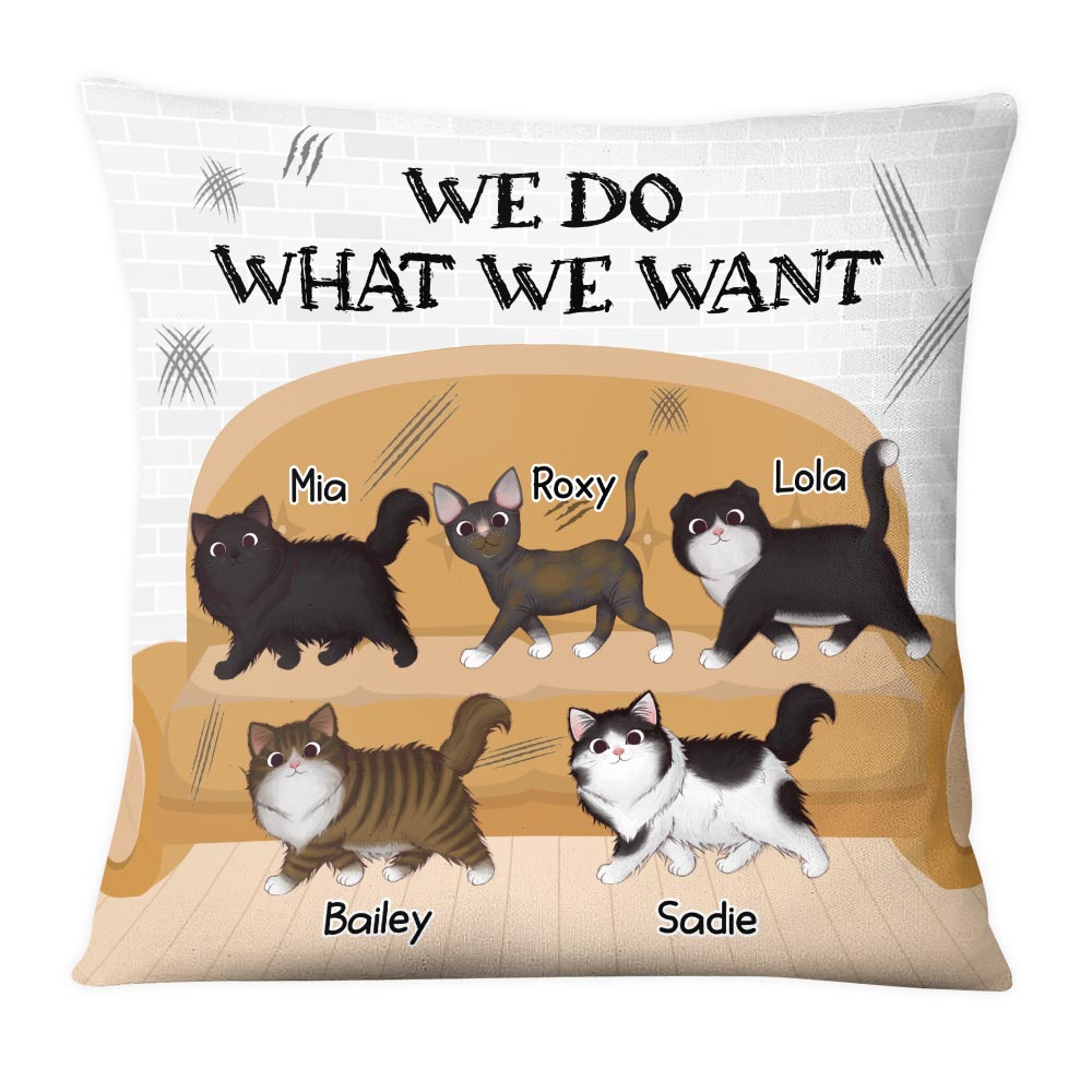 Personalized Gift For Cat Mom I Do What I Want Pillow 23970 Primary Mockup