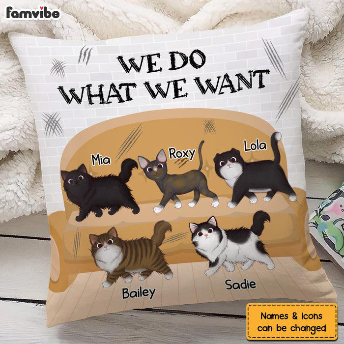 Personalized Gift For Cat Mom I Do What I Want Pillow 23970 1
