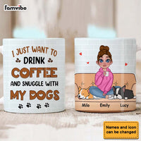 Personalized I Just Want To Drink Coffee And Snuggle With My Dog Mug 23971 thumb 1