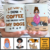 Personalized I Just Want To Drink Coffee And Snuggle With My Dog Mug 23971 thumb 1