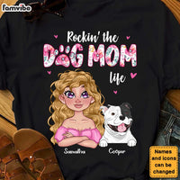 Personalized Rockin' The Dog Mom Life Shirt - Hoodie - Sweatshirt 23977 thumb 1
