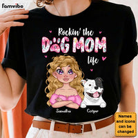 Personalized Rockin' The Dog Mom Life Shirt - Hoodie - Sweatshirt 23977 thumb 1