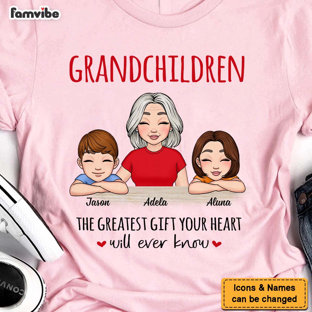 Personalized Grandma And Grandchildren The Greatest Gift Shirt - Hoodie - Sweatshirt 23978
