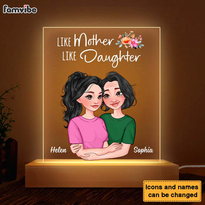 Personalized Gift Like Mother Like Daughter Plaque LED Lamp Night Light 23989 1