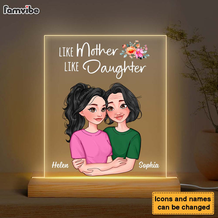 Personalized Gift Like Mother Like Daughter Plaque LED Lamp Night Light 23989 1