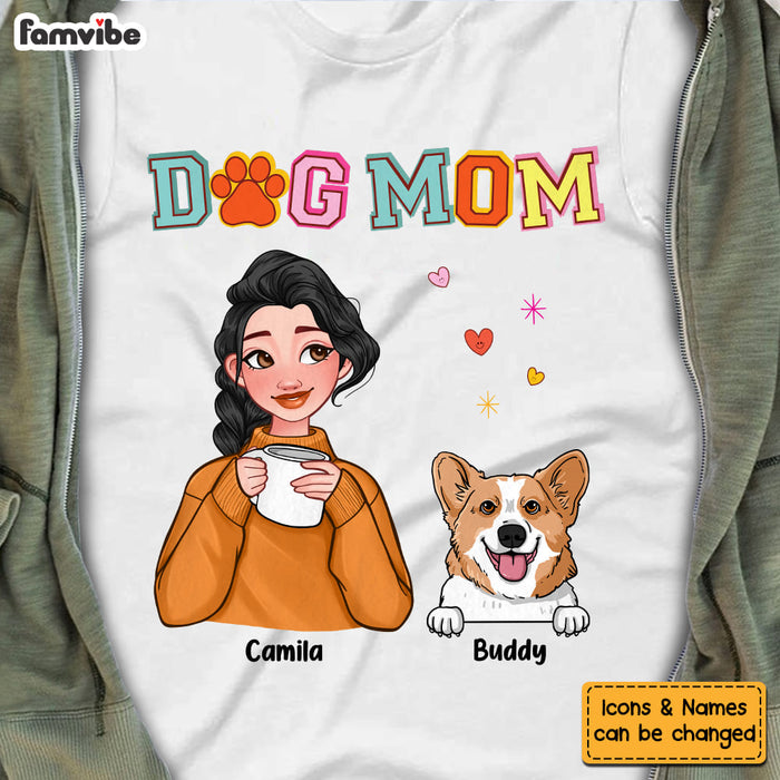 Personalized Dog Mom Colorful Pattern Shirt - Hoodie - Sweatshirt 23996 1