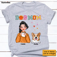 Personalized Dog Mom Colorful Pattern Shirt - Hoodie - Sweatshirt 23996 thumb 1