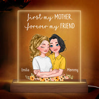 Personalized First My Mom Forever My Friend Plaque LED Lamp Night Light 23999 thumb 1