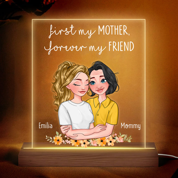 Personalized First My Mom Forever My Friend Plaque LED Lamp Night Light 23999 1