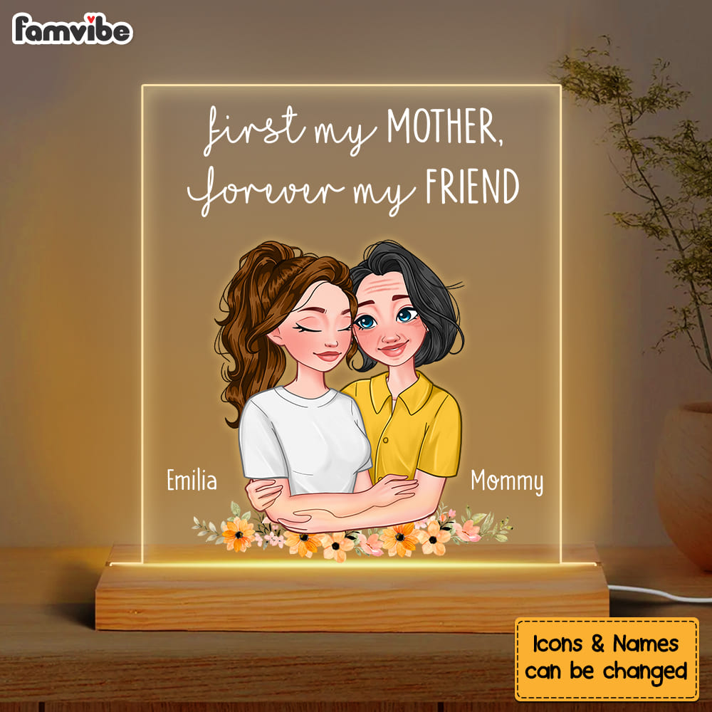 Personalized First My Mom Forever My Friend Plaque LED Lamp Night Light 23999 Primary Mockup