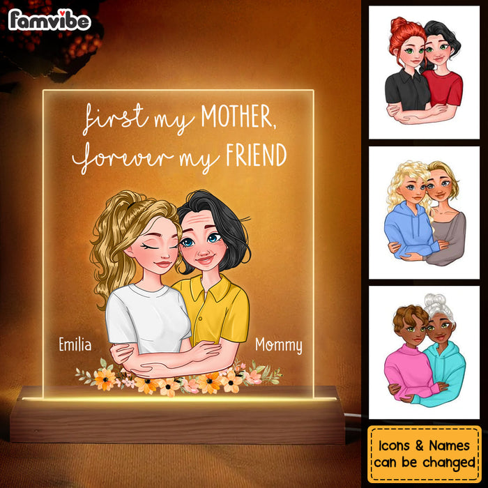 Personalized First My Mom Forever My Friend Plaque LED Lamp Night Light 23999 1