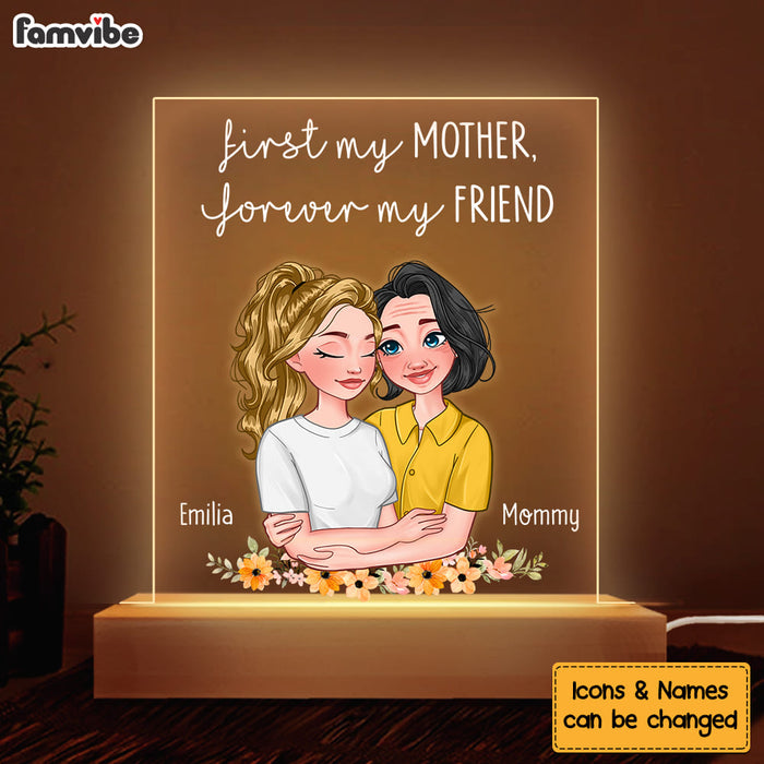 Personalized First My Mom Forever My Friend Plaque LED Lamp Night Light 23999 1