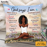 Personalized Gift For Daughter God Says I Am Bible Verses Pillow 22697 thumb 1