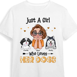 Personalized Just A Girl Who Loves Her Dogs Shirt 24003 Primary Mockup
