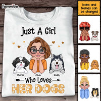 Personalized Just A Girl Who Loves Her Dogs Shirt - Hoodie - Sweatshirt 24003 thumb 1