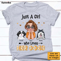 Personalized Just A Girl Who Loves Her Dogs Shirt - Hoodie - Sweatshirt 24003 thumb 1
