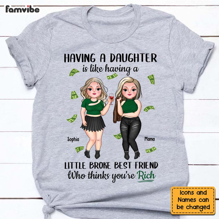 Personalized Gift Having A Daughter Shirt - Hoodie - Sweatshirt 24007 1