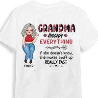Personalized Gift Grandma Knows Everything Shirt - Hoodie - Sweatshirt 24008 thumb 1