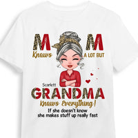 Personalized Grandma Knows Everything Leopard Pattern Shirt - Hoodie - Sweatshirt 24015 thumb 1