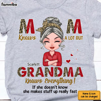 Personalized Grandma Knows Everything Leopard Pattern Shirt - Hoodie - Sweatshirt 24015 thumb 1