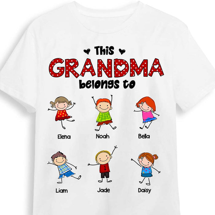 Personalized Polka Dot Pattern This Grandma Belongs To Shirt - Hoodie - Sweatshirt 24021 1