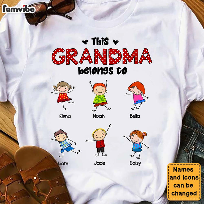 Personalized Polka Dot Pattern This Grandma Belongs To Shirt - Hoodie - Sweatshirt 24021 1