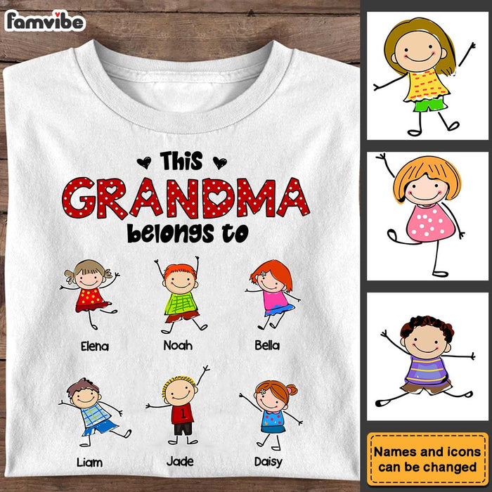 Personalized Polka Dot Pattern This Grandma Belongs To Shirt - Hoodie - Sweatshirt 24021 1