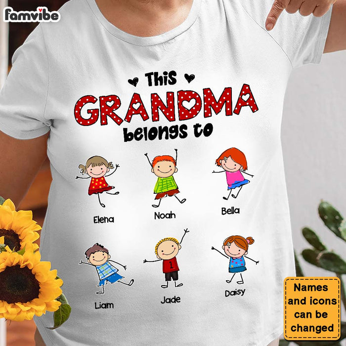 Personalized Polka Dot Pattern This Grandma Belongs To Shirt - Hoodie - Sweatshirt 24021 1