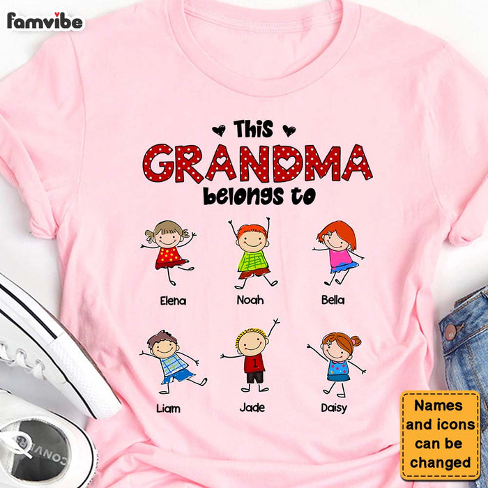 Personalized Polka Dot Pattern This Grandma Belongs To Shirt - Hoodie - Sweatshirt 24021 1