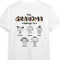Personalized Half Leopard This Grandma Belongs To Shirt - Hoodie - Sweatshirt 24023 thumb 1