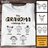 Personalized Half Leopard This Grandma Belongs To Shirt - Hoodie - Sweatshirt 24023 thumb 1