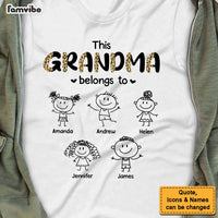 Personalized Half Leopard This Grandma Belongs To Shirt - Hoodie - Sweatshirt 24023 thumb 1